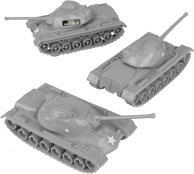 玩具坦克套裝 - 灰色第二次世界大戰款 3 台